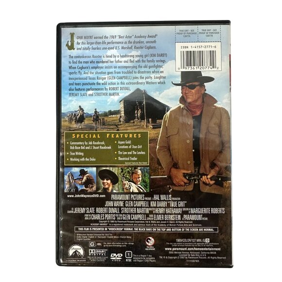 True Grit 1969 Special Collectors Edition John Wayne Glen Campbell Paramount DVD - Picture 2 of 6